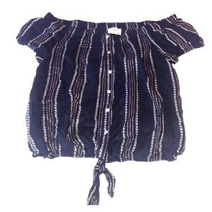 Off the shoulder crop top